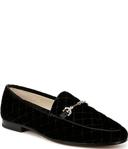 Sam Edelman Loraine Regal Velvet Crystal Bit Buckle Flat Loafers