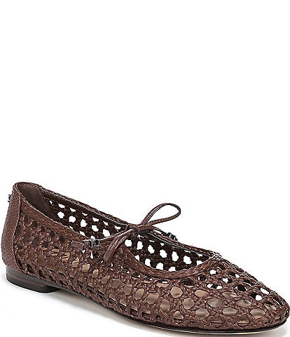 Sam Edelman Marcie Woven Raffia Bow Ballet Flats