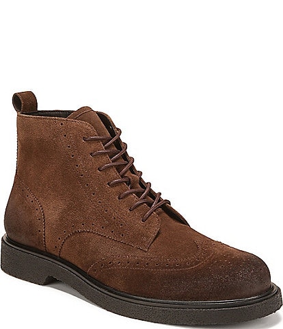 Sam Edelman Men's Taylor Suede Lace Up Wing Tip Boots