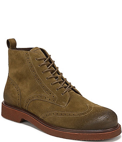 Sam Edelman Men's Taylor Suede Lace Up Wing Tip Boots