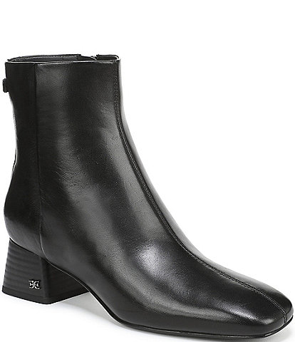 Sam Edelman Paige Leather Square Toe Dress Booties