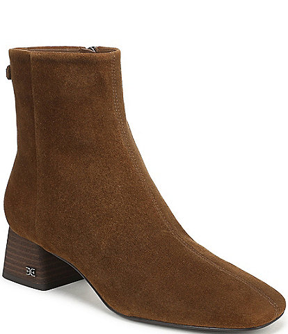 Sam Edelman Paige Suede Square Toe Dress Booties
