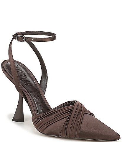 Sam Edelman Patrice Pointed Toe Ankle Strap Stiletto Pumps