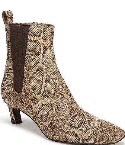 Sam Edelman Peony Python Print Leather Chelsea Dress Booties