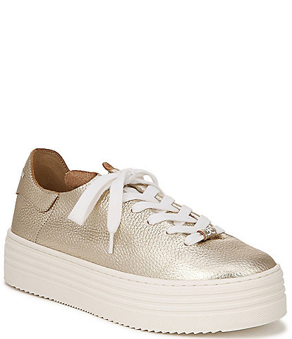 Sam Edelman Pippy Leather Lace-Up Platform Sneakers