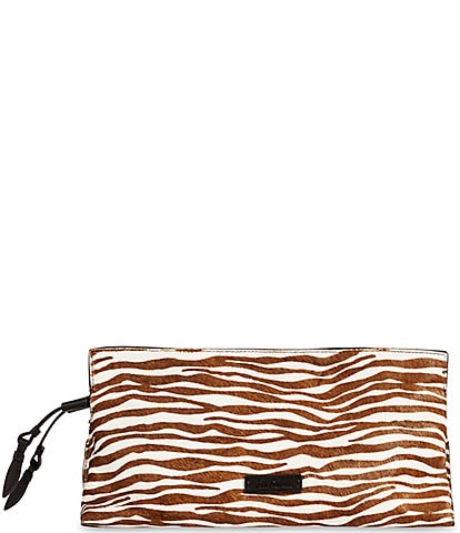 Sam Edelman Poppy Oversized Zebra Drawstring Clutch