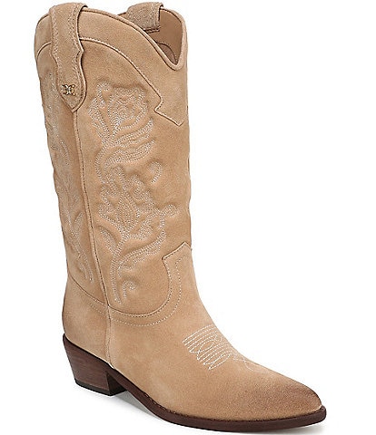 Sam Edelman Rue Suede Tall Western Boots
