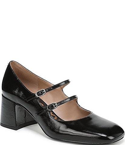 Sam Edelman Sarah Patent Leather Square Toe Mary Jane Dress Pumps