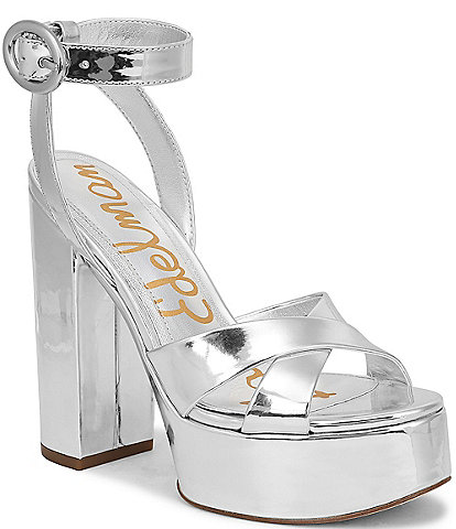 Sam Edelman Savannah Metallic Ankle Strap Platform Dress Sandals