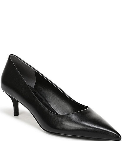 Sam Edelman Summer Leather Pointed Toe Kitten Heel Pumps
