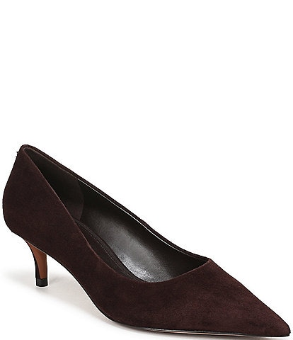 Sam Edelman Summer Suede Pointed Toe Kitten Heel Pumps