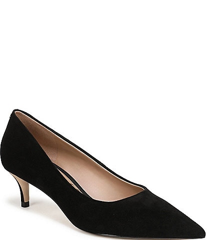 Sam Edelman Summer Suede Pointed Toe Kitten Heel Pumps