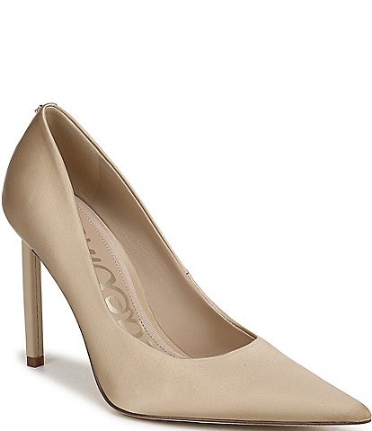 Sam Edelman Talula Satin Pointed Toe Stiletto Pumps