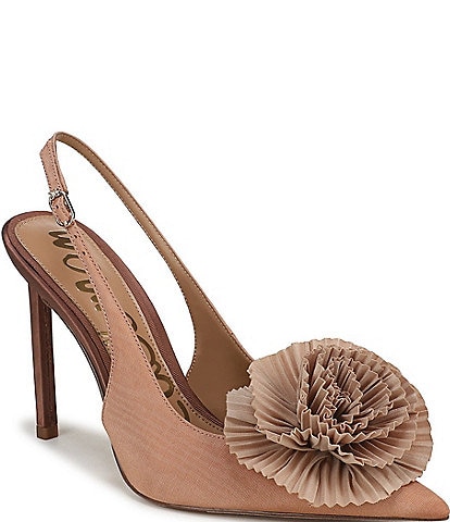 Sam Edelman Tegan Flore Moire Pointed Toe Slingback Pumps