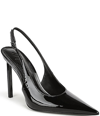 Sam Edelman Tegan Patent Leather Pointed Toe Stiletto Slingback Pumps
