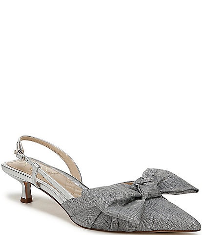 Sam Edelman Treena Fabric Slingback Bow Detail Pumps