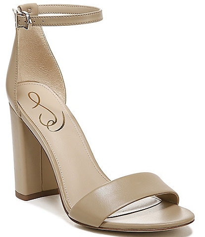 Sam Edelman Yaro Leather Ankle Strap Block Heel Dress Sandals