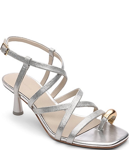 Sanctuary Beyond Metallic Leather Toe Ring Dress Sandals