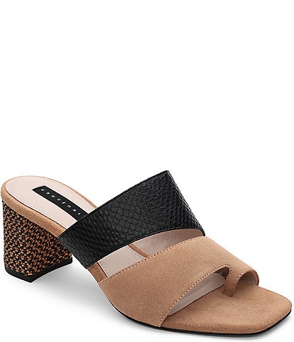 Sanctuary Brisk Leather and Suede Toe Ring Sandals