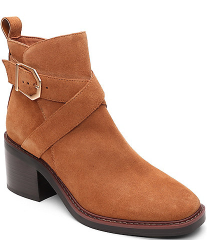 Sanctuary Cora Buckle Strap Suede Booties