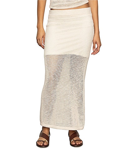 Sanctuary Crochet Sweater Elastic Waist Coordinating Pencil Skirt