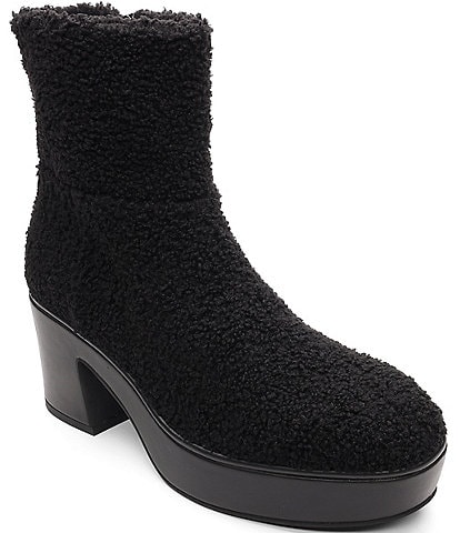 Sanctuary Emersyn Faux Shearling Platform Booties