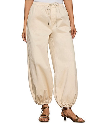 Sanctuary Float On High Rise Balloon Leg Poplin Sateen Pants