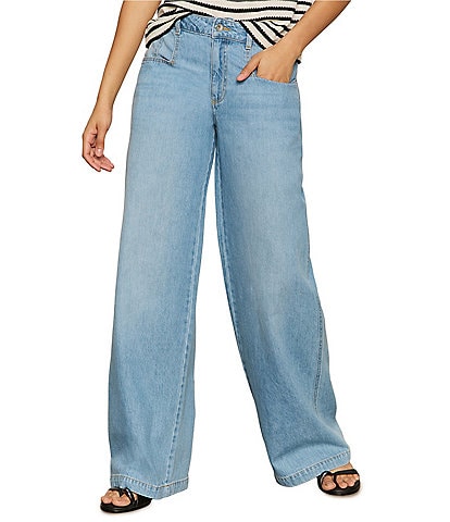 Sanctuary Highland Wide Leg Relaxed Denim Jeans