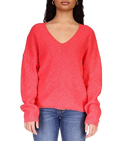 Sanctuary Keep It Chill V-Neck Long Sleeve Pullover Sweater