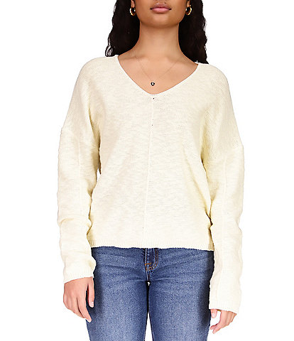 Sanctuary Keep It Chill V-Neck Long Sleeve Pullover Sweater