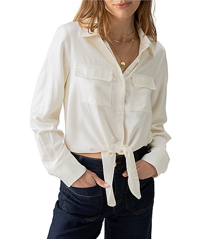 tie front Women s Blouses Dressy Tops Dillard s