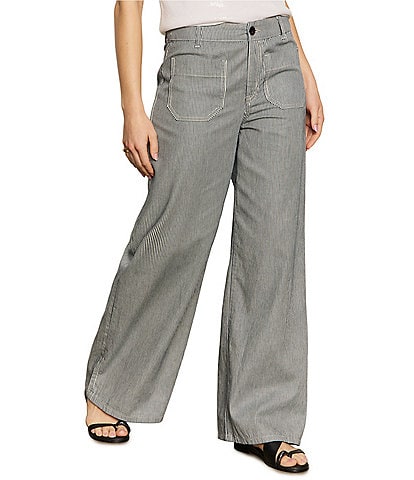 Sanctuary Marine Stripe High Rise Wide Leg Pants