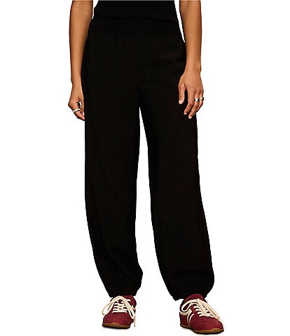 Sanctuary Micro Balloon Leg Pull-On Twill Pants