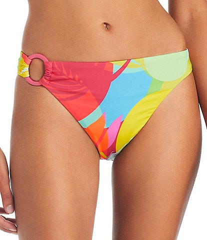 Sanctuary Palm Hottie Tropical Print Ring Hipster Swim Bottom