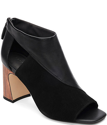 Sanctuary Raise Leather Suede Open Toe Shooties