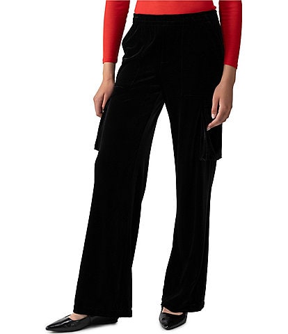 Sanctuary Relaxed Stretch Velvet Reissue Wide Leg Cargo Pants