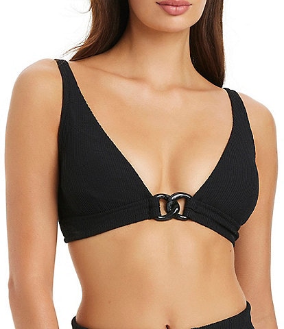  Stay Connected Long Line Triangle Swim Top