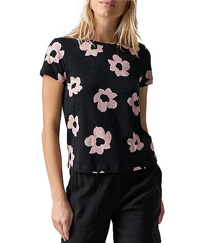 Sanctuary The Perfect Floral Print Crew Neck Short Sleeve Tee
