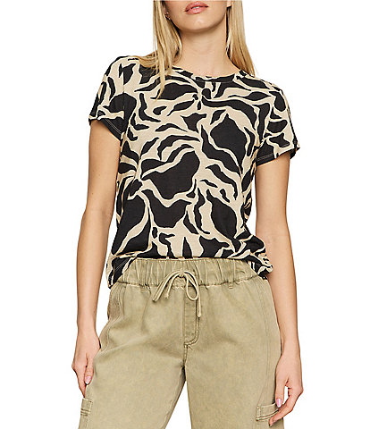 Sanctuary The Perfect Tee Graphic Print Crew Neck Short Sleeve Top