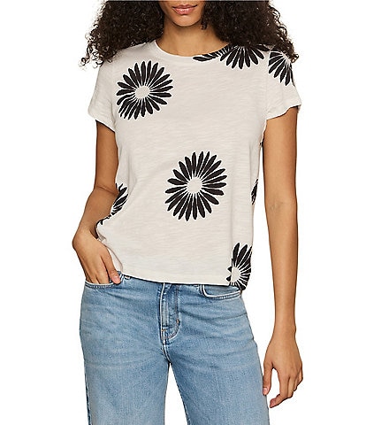 Sanctuary The Perfect Tee Printed Crew Neck Short Sleeve Top