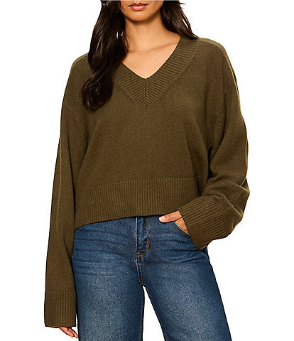 Sanctuary Vanna V-Neck Long Sleeve Sweater