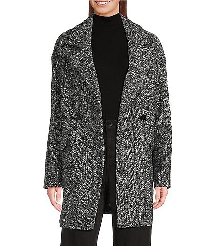 Sanctuary Wool Double Button Novelty Notch Collar Double Breasted Coat