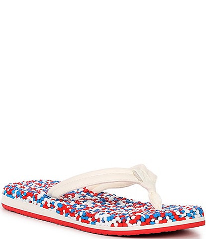 Sanuk Women's Bubblecush Rainbow Flip Flops