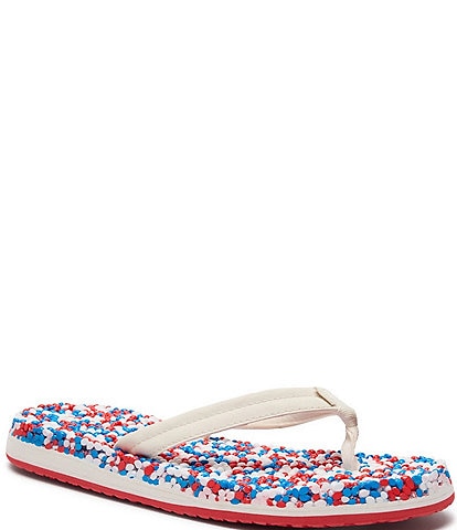 Sanuk Women's Bubblecush Rainbow Flip Flops