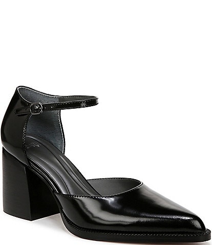 Sarto by Franco Sarto Diona Leather Ankle Strap Pumps