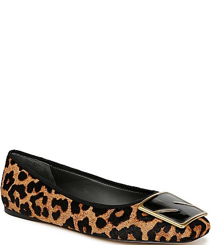 Sarto by Franco Sarto Flexa Amaya7 Leopard Print Calf Hair Ballet Flats