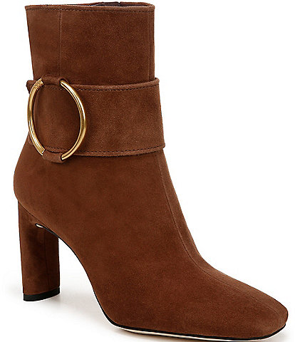 Sarto by Franco Sarto Flexa Elia O-Ring Ankle Strap Suede Dress Booties