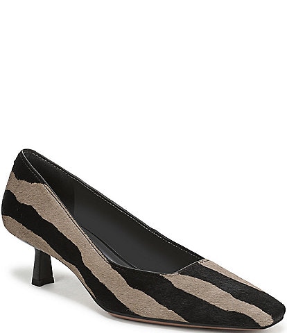Sarto by Franco Sarto Ryan2 Zebra Print Calf Hair Kitten Heel Pumps