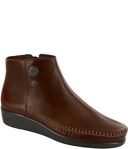 SAS Jade Leather Wedge Ankle Booties