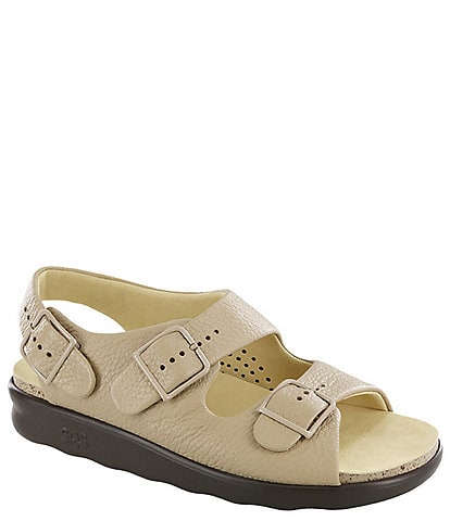 SAS Relaxed Leather Buckle Strap Dad Sandals